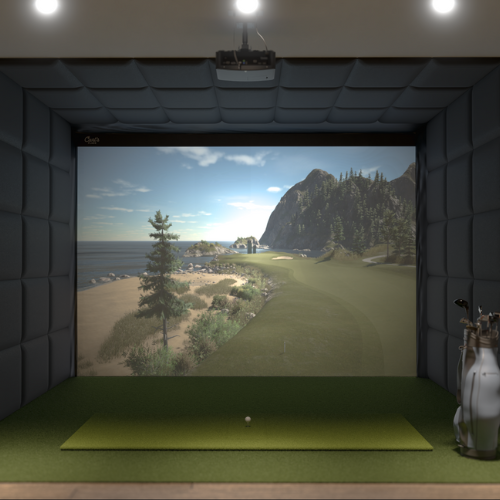 Carl's Place C-Series Pro Golf Simulator Enclosure Kit with Impact Screen