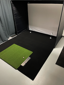 Big Moss Complete C Series DIY Indoor Golf Enclosure Kit with Quality 1080 Impact screen & Big Moss BLACK SIM Green Package (8ft ceiling height)