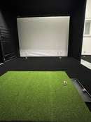 Big Moss Complete C series DIY Indoor Golf Enclosure Kit with Premium Screen & Big Moss BLACK SIM Green Package (9ft ceiling height)