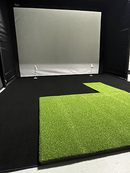 Big Moss Complete C series DIY Indoor Golf Enclosure Kit with Premium Screen & Big Moss BLACK SIM Green Package (9ft ceiling height)